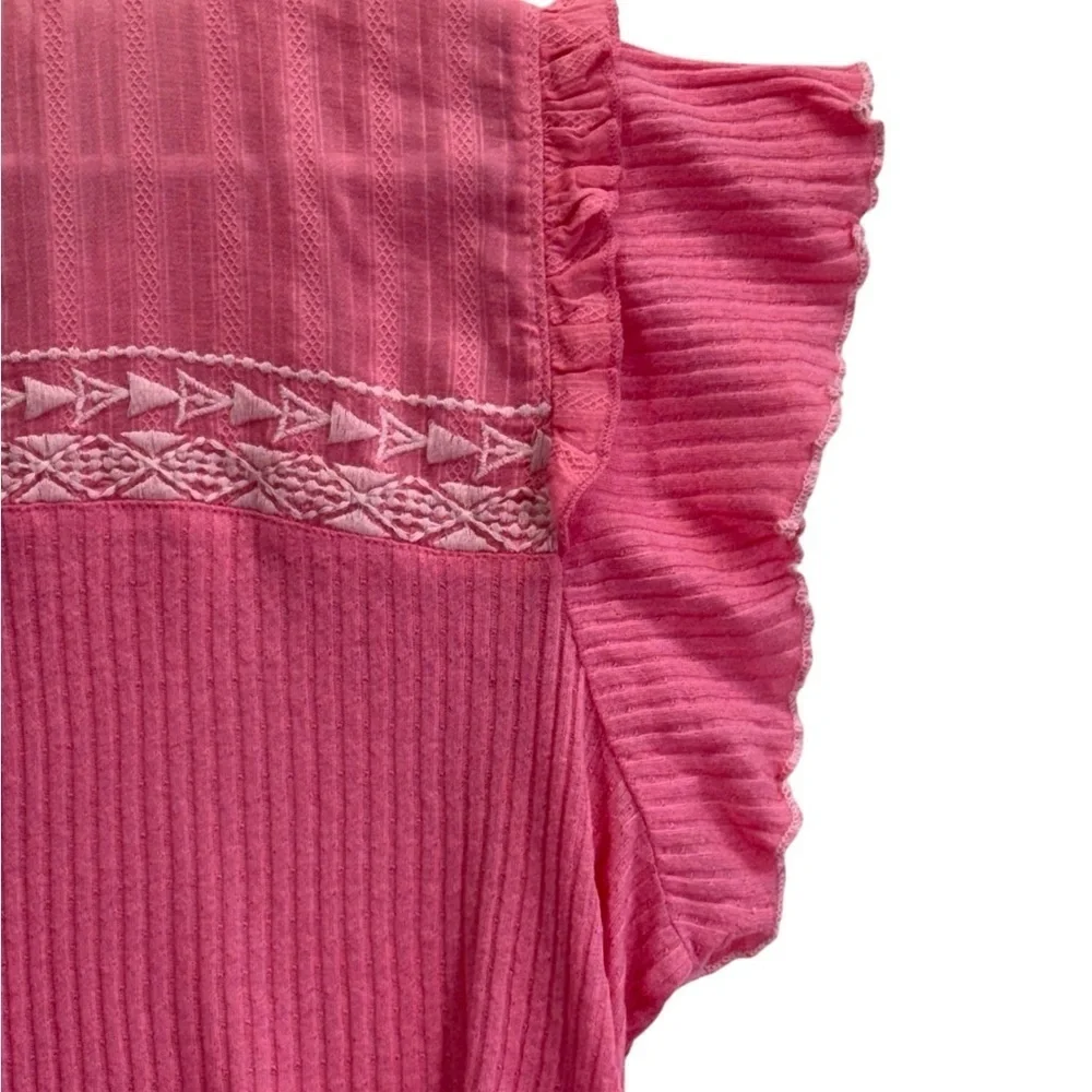 Free People Sarafina Pink Embroidered Women's Top. Size M NWT